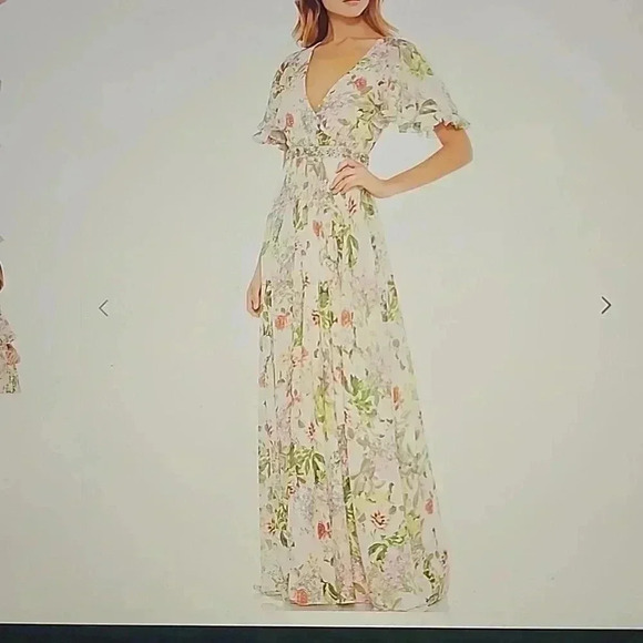 MAC DUGGAL FLORAL MULTI DRESS SIZE 2 - Picture 1 of 7